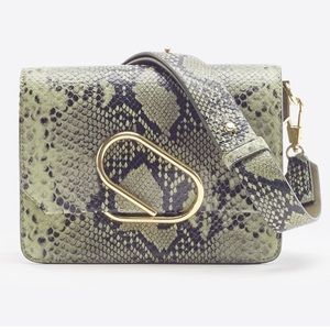 3.1 Phillip Lim Green Snakeskin Alix Mini Shoulder Bag